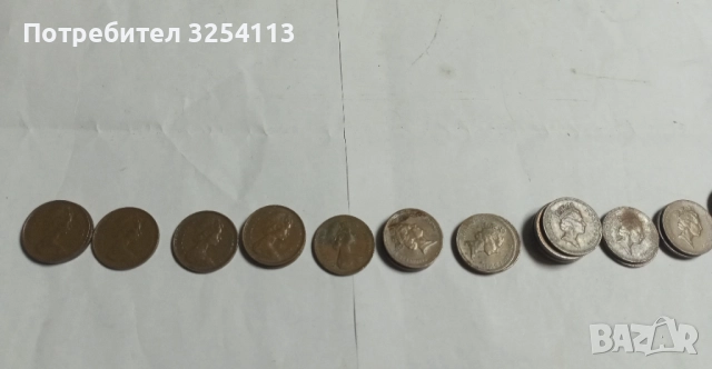 Монети от 1 и 2 пенса 128бр., снимка 8 - Нумизматика и бонистика - 52500827