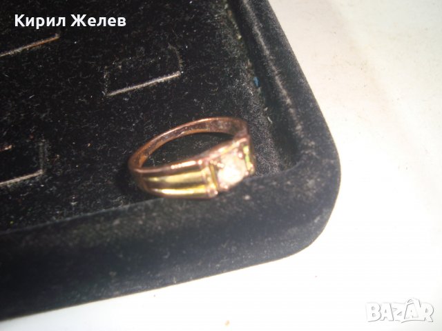 ПОЗЛАТЕН СТАР МЕДЕН ПРЪСТЕН с ЦИРКОН 19692, снимка 8 - Пръстени - 32169288