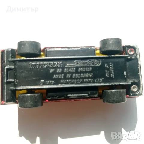 Ретро количка Matchbox Superfast No. 22 "Blaze Buster" – Произведена в България, снимка 6 - Колекции - 55784409