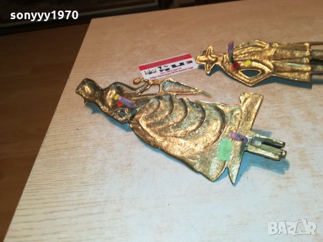 РЕТРО ЗАКАЧАЛКИ МЕД/МЕСИНГ ОТ ГЕРМАНИЯ 3009211936, снимка 5 - Антикварни и старинни предмети - 34308431