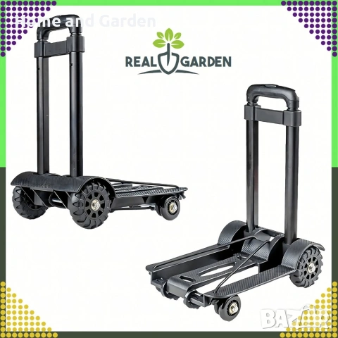 Сгъваема транспортна количка с телескопична дръжка + 2 въжета, снимка 4 - Други инструменти - 53947590