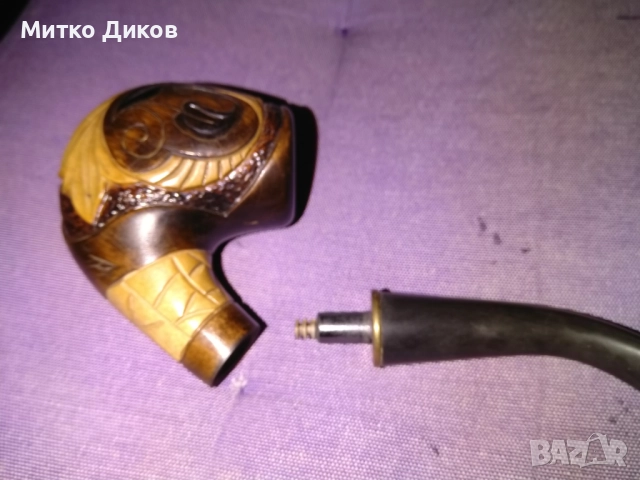 лула от морска пяна (сепиолит) нова ръчна изработка, снимка 6 - Лули - 52458260