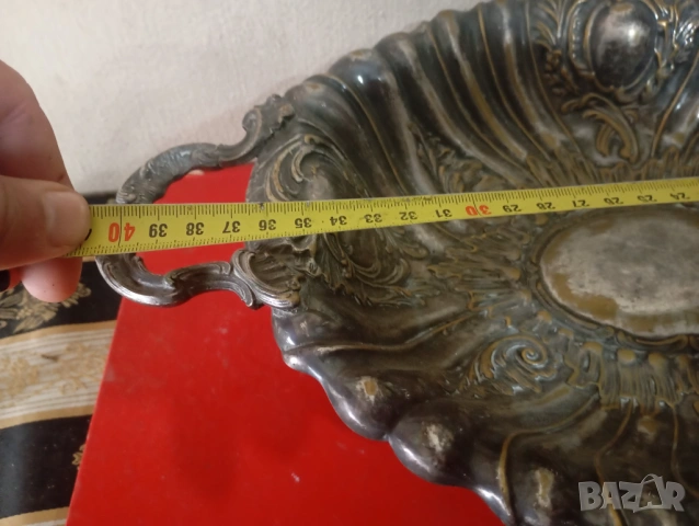 Антична италианска посребрена купа, снимка 3 - Други ценни предмети - 54274899