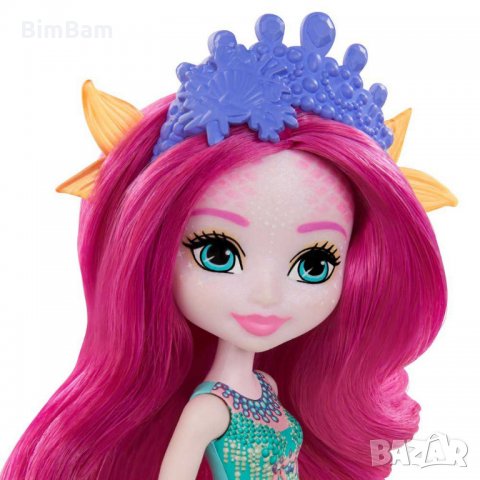 Кукла Royal Enchantimals  MAURA MERMAID & GLIDE - РИБКА / Mattel, снимка 4 - Кукли - 35175661