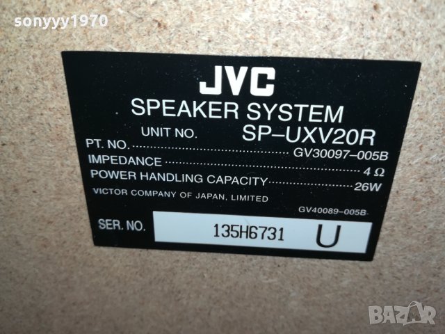JVC SP-UXV20R 2X26W/4ohm-ВНОС GERMANY 0410211059, снимка 18 - Тонколони - 34342216