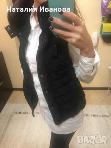 Топъл елек в тъмно кафяво, снимка 5 - Елеци - 30603330