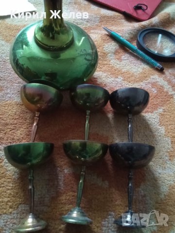 Сервис стар метален 25849, снимка 2 - Декорация за дома - 34305075