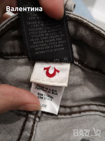 Оригинални True Religion jeans grey,сиви дънки EUR 34/ 25 размер, снимка 6 - Дънки - 38560449