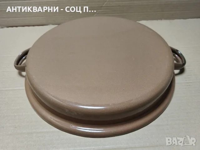 Стара Соц Емайлирана Тава. / НОМЕР 952., снимка 6 - Прибори за хранене, готвене и сервиране - 55711619