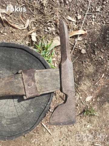 Стара немска окопна кирко-брадва ВСВ, снимка 2 - Антикварни и старинни предмети - 50919204