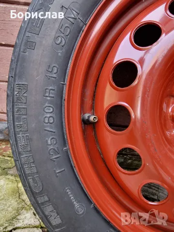 Резервна гума с джанта 125/80/15, снимка 2 - Гуми и джанти - 49292668
