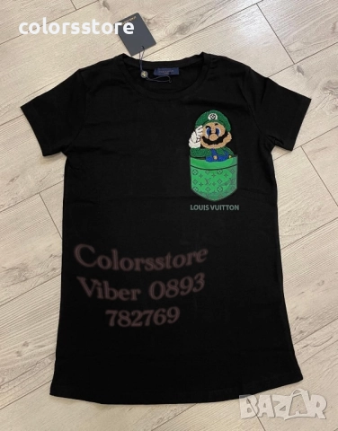 Черна тениска Louis Vuitton кодIM103R