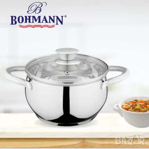 Тенджера Bohmann BH 0512-16, 2.1л/6.6л., неръждаема стомана, снимка 3 - Съдове за готвене - 49020557