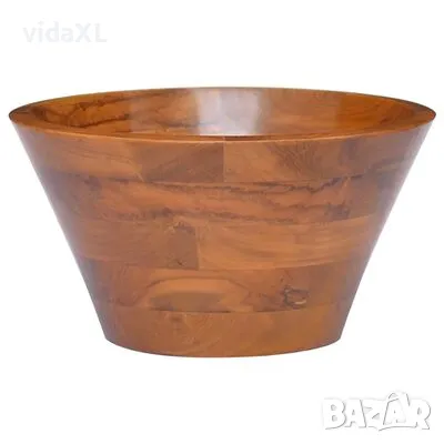 vidaXL Мивка, тиково дърво масив, Φ40x20 см(SKU:326161), снимка 1 - Мивки - 49129990