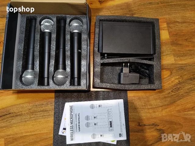 НОВА безжична микрофонна система с 4 / четири микрофона Debra Audio VM304 VHF, XLR интерфейс, снимка 15 - Микрофони - 51636440