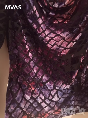 Нова дамска блуза с дълъг ръкав черна с кадифе вечерна с етикет L размер, снимка 4 - Блузи с дълъг ръкав и пуловери - 38271978