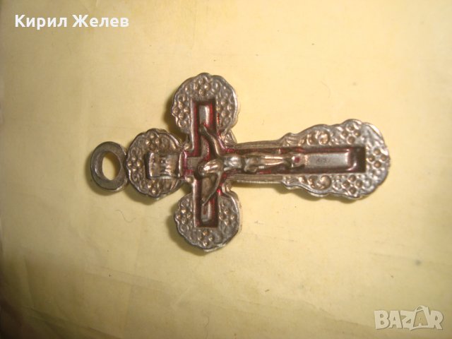 JERUSALEM СТАР ЙЕРУСАЛИМСКИ КРЪСТ РАЗПЯТИЕ ПОСРЕБРЕНА БЛАГОРОДНА ЕМАЙЛИРАНА СТОМАНА ЙЕРУСАЛИМ 18153, снимка 6 - Антикварни и старинни предмети - 34896214