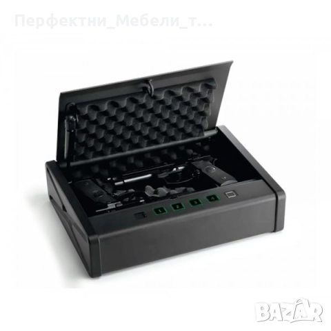 Каса с пръстов отпечатък за 2 късоцевни пистолета,сейф за пистолет внос италия