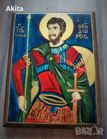 Икона на св. Теодор от Тирон, снимка 5 - Икони - 36777228