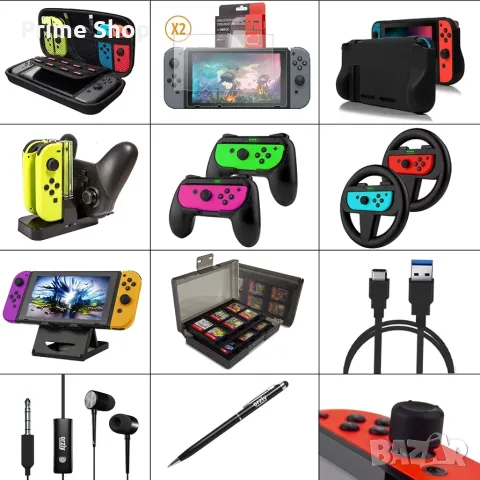 15 в 1 Комплект Аксесоари за Nintendo Switch и Switch OLED от Orzly, снимка 3 - Аксесоари - 56143235