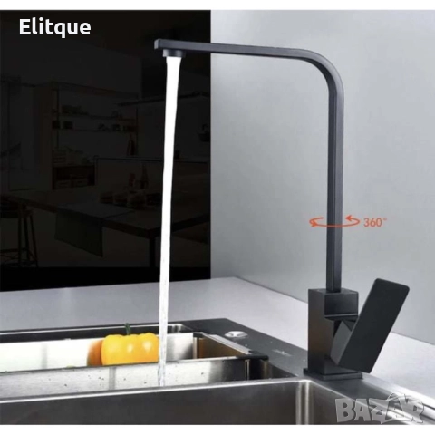 Едноръкохватков кухненски смесител, цвят черен мат, Top Ceramic, снимка 7 - Други стоки за дома - 52854048