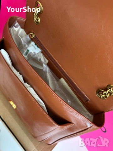 Дамска чанта за рамо PINKO LOVE ONE BIG кафяв цвят, снимка 6 - Чанти - 54048257