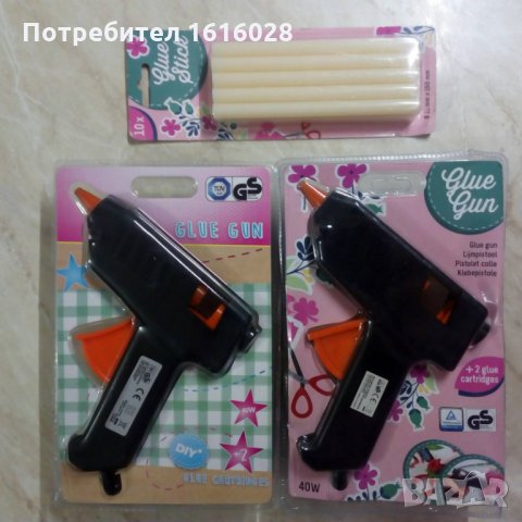 Нови пистолети за топло лепене и силиконови пръчки., снимка 1