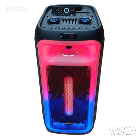 Преносима светеща караоке тонколона с микрофон и дистанционно управление  DR-1028, снимка 4 - Друга електроника - 52862468