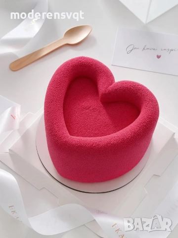 Силиконова форма сърце за торни свещи, снимка 2 - Форми - 51835814