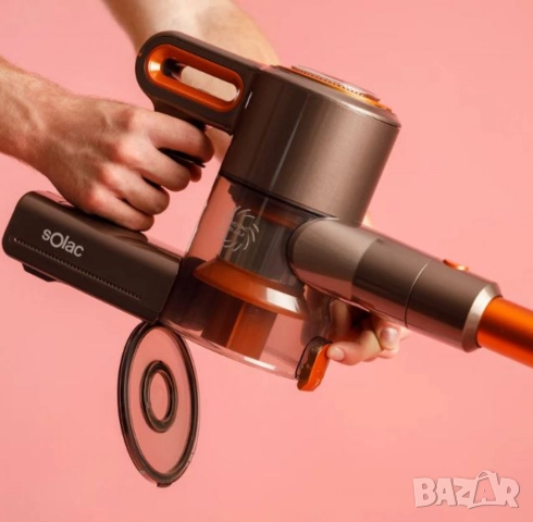 Акумулаторна прахосмукачка Solac Turbobat Digital Flex 29.6V – 200W, 19.000 Pa, 40 мин автономия, гъ, снимка 3 - Друга електроника - 51896417