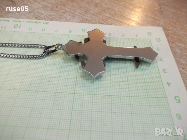 Синджир с кръст имитационна бижутерия - 2, снимка 5 - Бижутерийни комплекти - 30303028