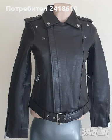 Maje Leather Womens Jacket  Size S / 40 - M НОВО!  ОРИГИНАЛ! Дамско Кожено Яке - Естествена кожа!