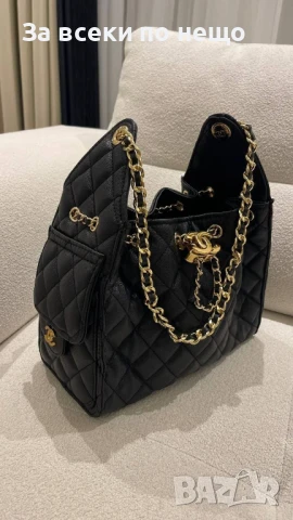 Chanel Дамска Черна Чанта Шанел - Код E715, снимка 7 - Чанти - 51242501