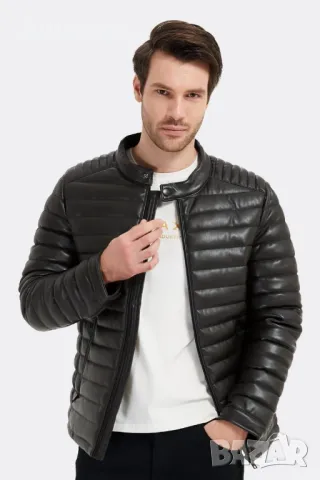 Мъжко кожено яке , снимка 4 - Якета - 47662511