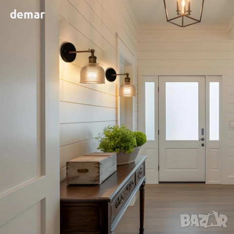 Комплект от 2 стенни лампи FTL, зареждащи се крушки и дистанционно, снимка 8 - Лед осветление - 51888174