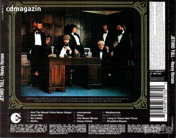 Компакт дискове CD Jethro Tull – Heavy Horses, снимка 2 - CD дискове - 35143376