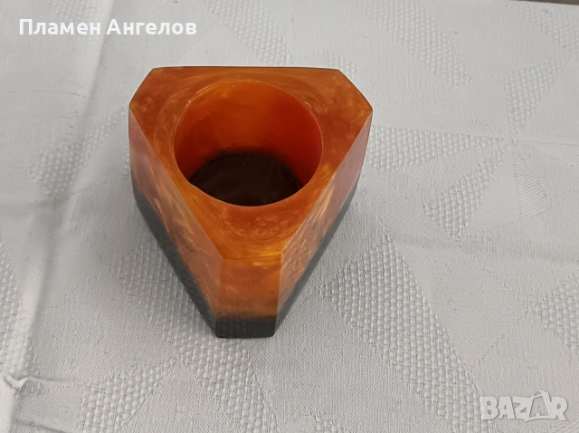 Моливник, държач за химикалки, цигаретник Кехлибарен каталин, бакелит , снимка 6 - Антикварни и старинни предмети - 54176470