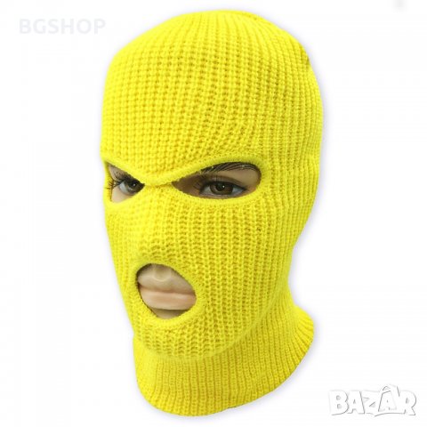 Зимна шапка маска - Yellow Neon Balaclava, снимка 6 - Шапки - 30397935