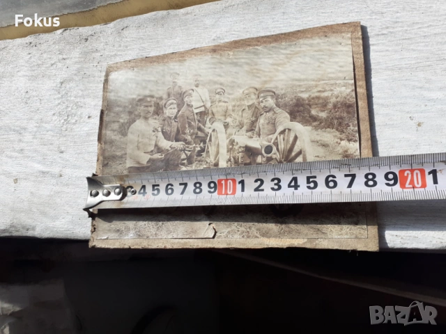 Стара военна снимка войници оръдие топ, снимка 5 - Антикварни и старинни предмети - 53339294