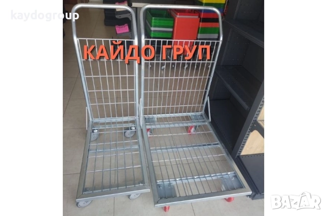 Товарна / транспортна / складова ръчна количка ш47/д70, Количка за склад, снимка 5 - Друго търговско оборудване - 51592954