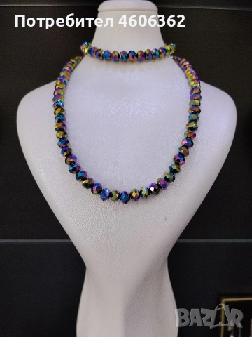 ръчно изработени колие и гривна , снимка 4 - Гривни - 54308864