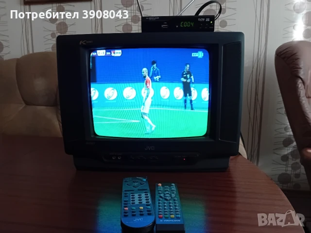 Телевизор JVC 14"+Декодер HD, снимка 3 - Телевизори - 50551778