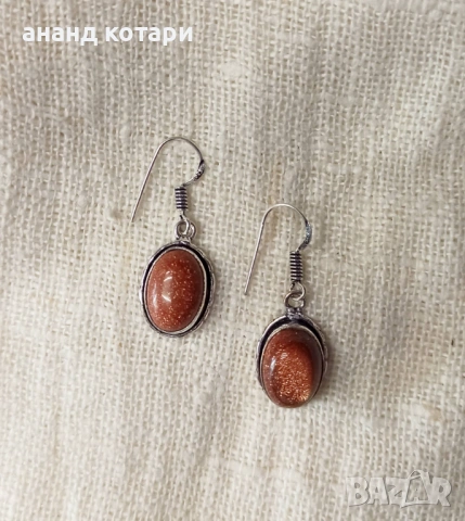 Висящи обеци от Тибет с естествени камъни, снимка 8 - Обеци - 53226495