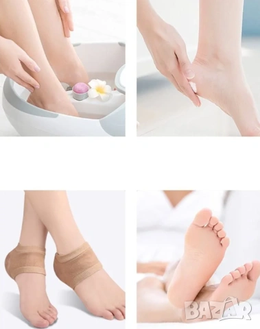 Комплект 2 Чорапа за Защита на Петата CRM Хидратиращ Ефект Силиконов Гел Универсален Размер Унисекс, снимка 9 - Други - 54067652