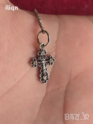 Сребърен синджир с висулка. 45см. Цена 18,99лв. За Севлиево безплатна доставка., снимка 3 - Колиета, медальони, синджири - 51394843