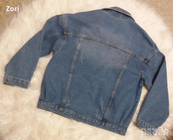 Светлосиньо дамско дънково БОМБЪР яке, снимка 7 - Якета - 40367314