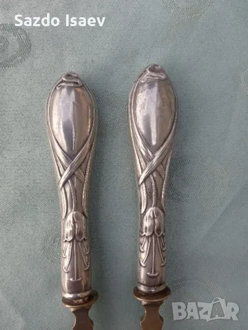 Вилици със сребърни дръжки, снимка 3 - Антикварни и старинни предмети - 49959792