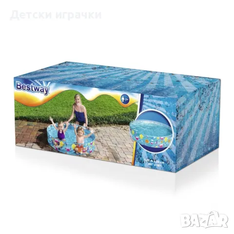 Детски басейн с твърд борд Bestway, 122 x 25 см, Морски животни, снимка 6 - Басейни и аксесоари - 49923270