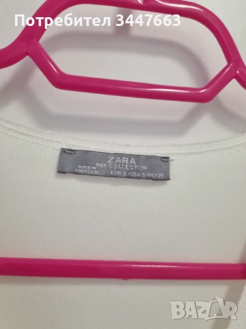 Бяла рокля Zara размер S, снимка 2 - Рокли - 50545224