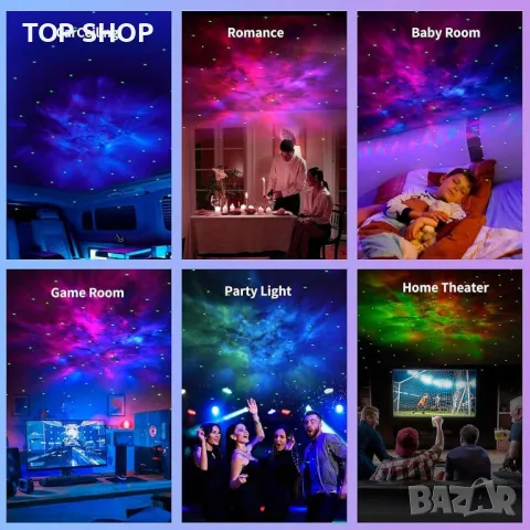 Звезден LED проектор астронавт Nebula Spaceman Light, дистанционно, снимка 3 - Детски нощни лампи - 49520217